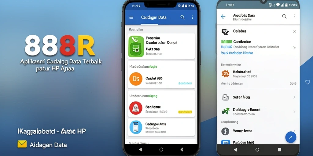 Tampilan antarmuka 888R yang sederhana dan mudah digunakan untuk cadangan data.