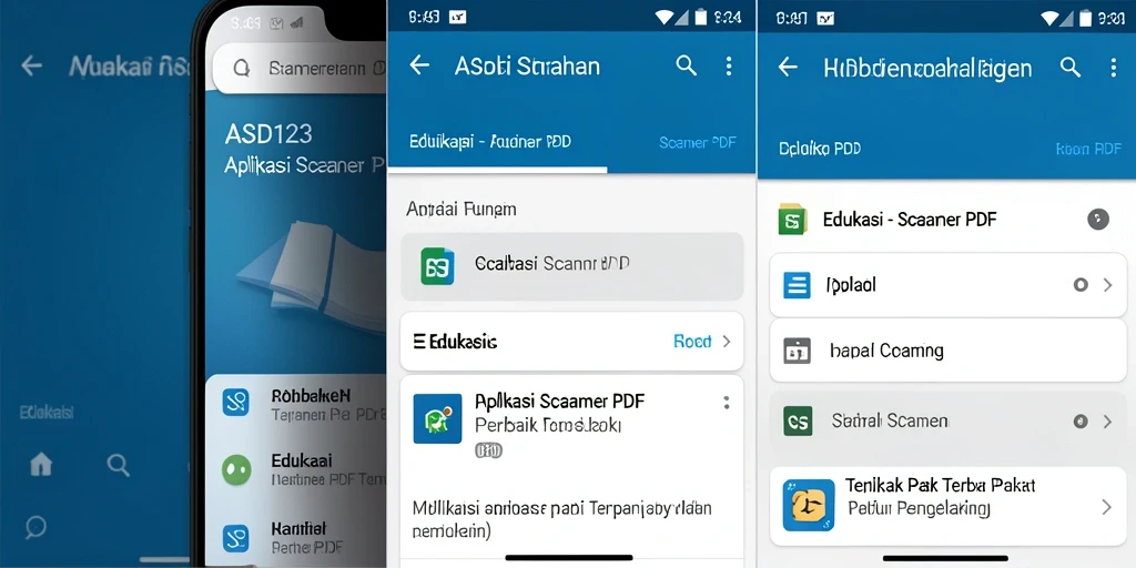 Antarmuka utama ASD123 dengan fungsi pemindai PDF yang intuitif.