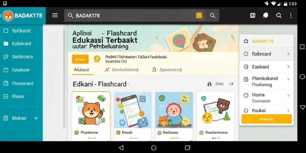 Tampilan antarmuka aplikasi BADAK178 yang menarik dan fungsional.