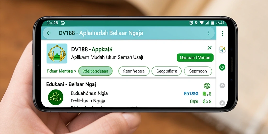 Tampilan antarmuka DV188 yang menarik untuk belajar ngaji.