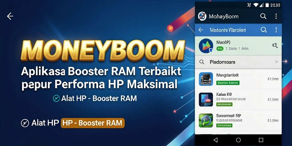 Tampilan antarmuka MONEYBOOM yang sederhana dan efisien.