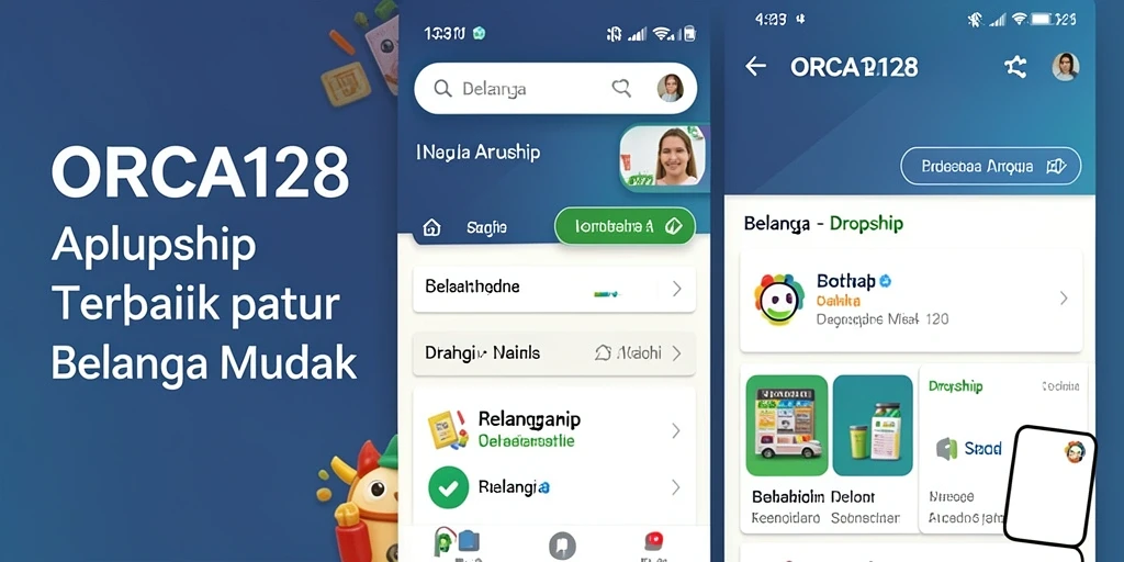 Antarmuka aplikasi ORCA128 yang mudah digunakan untuk dropship.