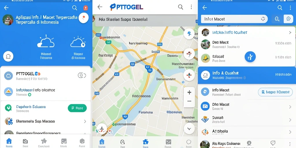 Tampilan antarmuka PTTOGEL yang menampilkan info macet.