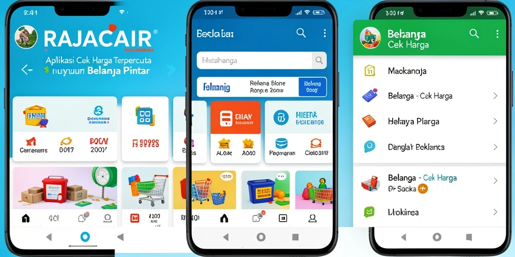 Tampilan antarmuka aplikasi RAJACAIR untuk cek harga produk.