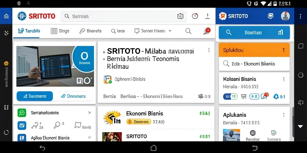 Tampilan antarmuka aplikasi SRITOTO yang modern dan informatif.