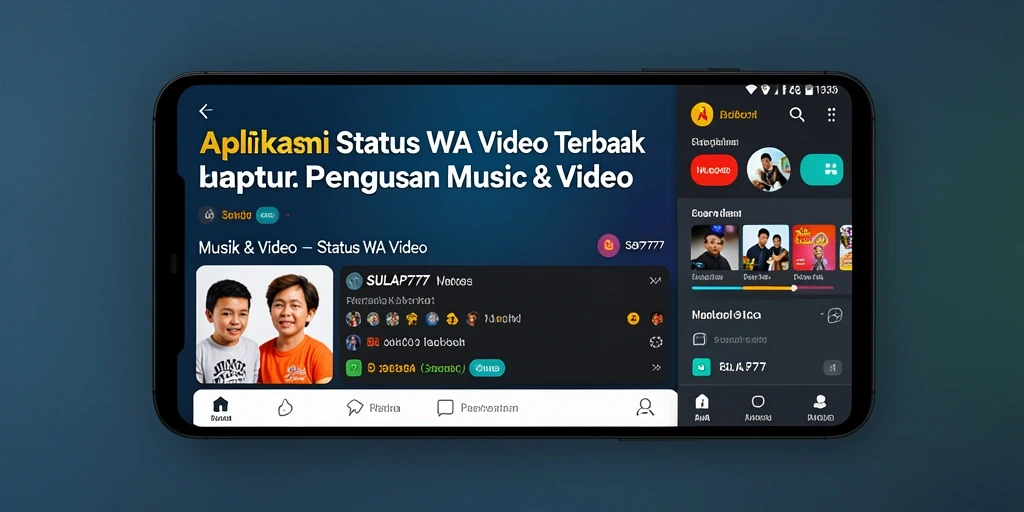 Antarmuka sederhana SULAP777 untuk status WA video.