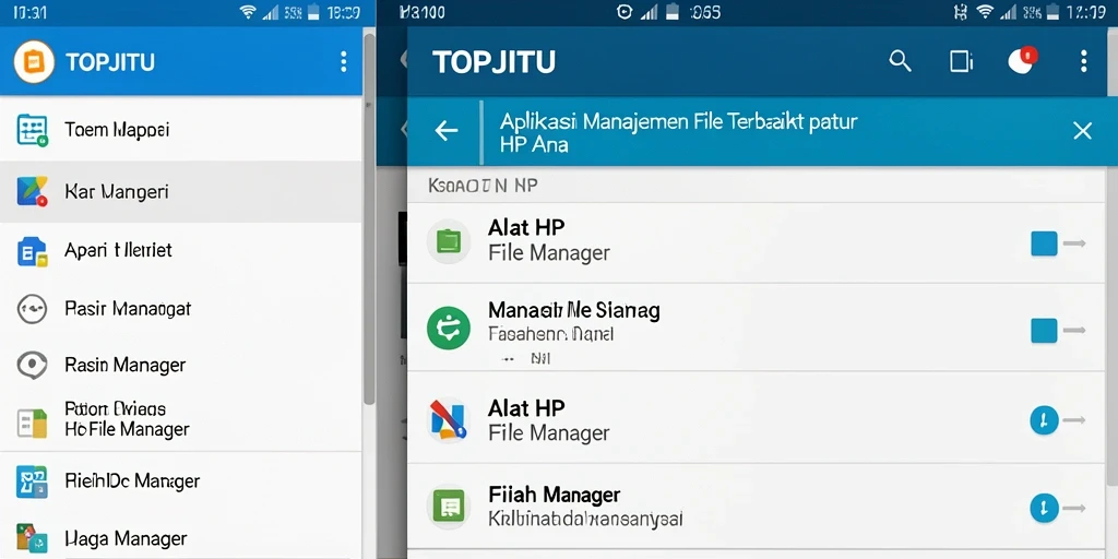 Antarmuka aplikasi TOPJITU yang ramah pengguna untuk manajemen file.